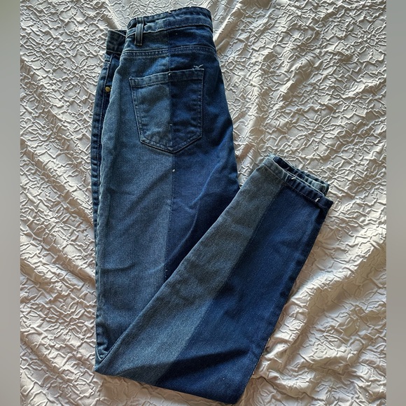 Two Tone Jeans Pant - Picture 1 of 3